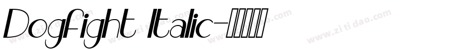 Dogfight Italic字体转换